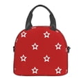 thumbnail image 3 of ZNDUO Reusable Lunch Box, Adjustable Shoulder Strap Red Patriot Stars Flag Pattern Lunch Bag, 3 of 8