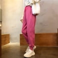 thumbnail image 4 of Women's Solid Color Lined High Waisted Tapered Joggers Warm And Stylish Casual Pants Pants Women Casual Petite Womens Tall Pants Casual Work Womens Casual Pants High Waist Women's Closed Bottom, 4 of 4