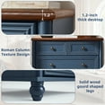 thumbnail image 4 of Farmhouse Dresser for Bedroom 6 Drawer Dresser 31.5"D x 15.75"W x 43.5"H Tall Chest of Drawers Wooden dressers for Closet Living Room - Blue, 4 of 8