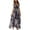 Blue, variant on IROINNID A-Line Dress For Women Sleeveless Print Open Back Casual Gorgeous Halter Mid-Calf Long Dress V-Neck Full-Length Dress