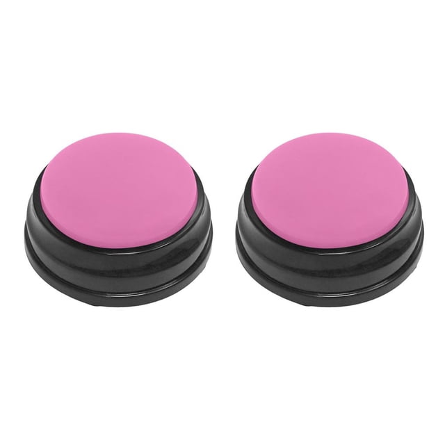 Vogacara Botón de sonido grabable Perro Juguete interactivo Grabación Botón de voz Hablando Rosa Rosa 2Conjunto