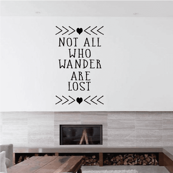 Not All Who Wander Are Lost Wall Decal - Vinyl Decal - Car Decal ...