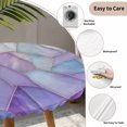thumbnail image 5 of Purple Blue Marble Round Fitted Tablecloth with Elastic Edge, Waterproof Table Cloth Table Cover for 36"-44" Tables, Modern Abstract Art Marble Crack Tablecloths for Dining Picnic Indoor Outdoor, 5 of 9