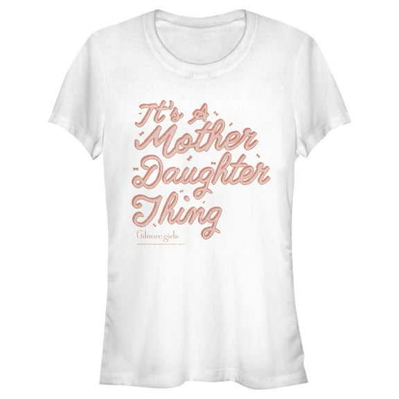 Junior's Gilmore Girls It’s a Mother Daughter Thing  Graphic Tee White Small