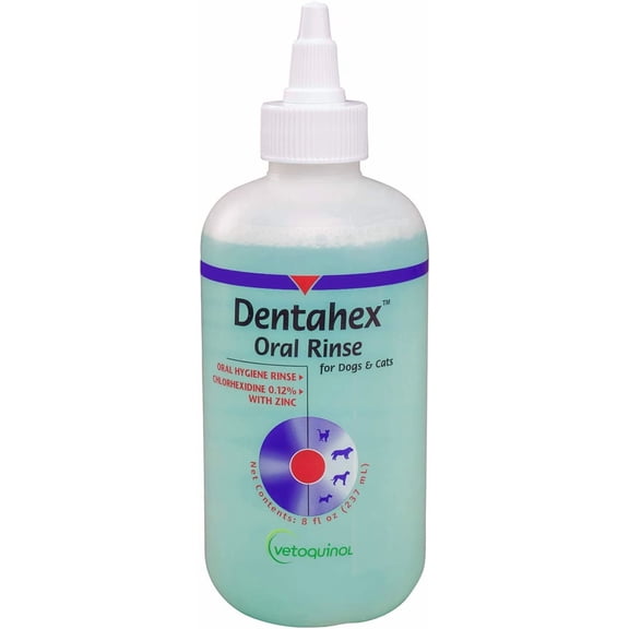 Dentahex Oral Rinse for Dogs and Cats by Vetoquinol - 8 Ounce