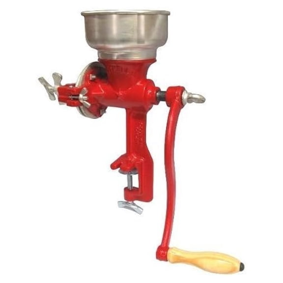 Cast Iron Manual Crank Corn Grain Grinder 14" Tall & 5"