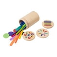 thumbnail image 4 of Montessori Educational Wooden Toy for Toddlers Fine Motor Skills Development Color Sorting Activity Preschool Learning Sensory Game, 4 of 6
