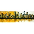 thumbnail image 2 of Atelier B Art Studio 14x7 Black Ornate Wood Framed with Double Matting Museum Art Print Titled - Yellow City, 2 of 4