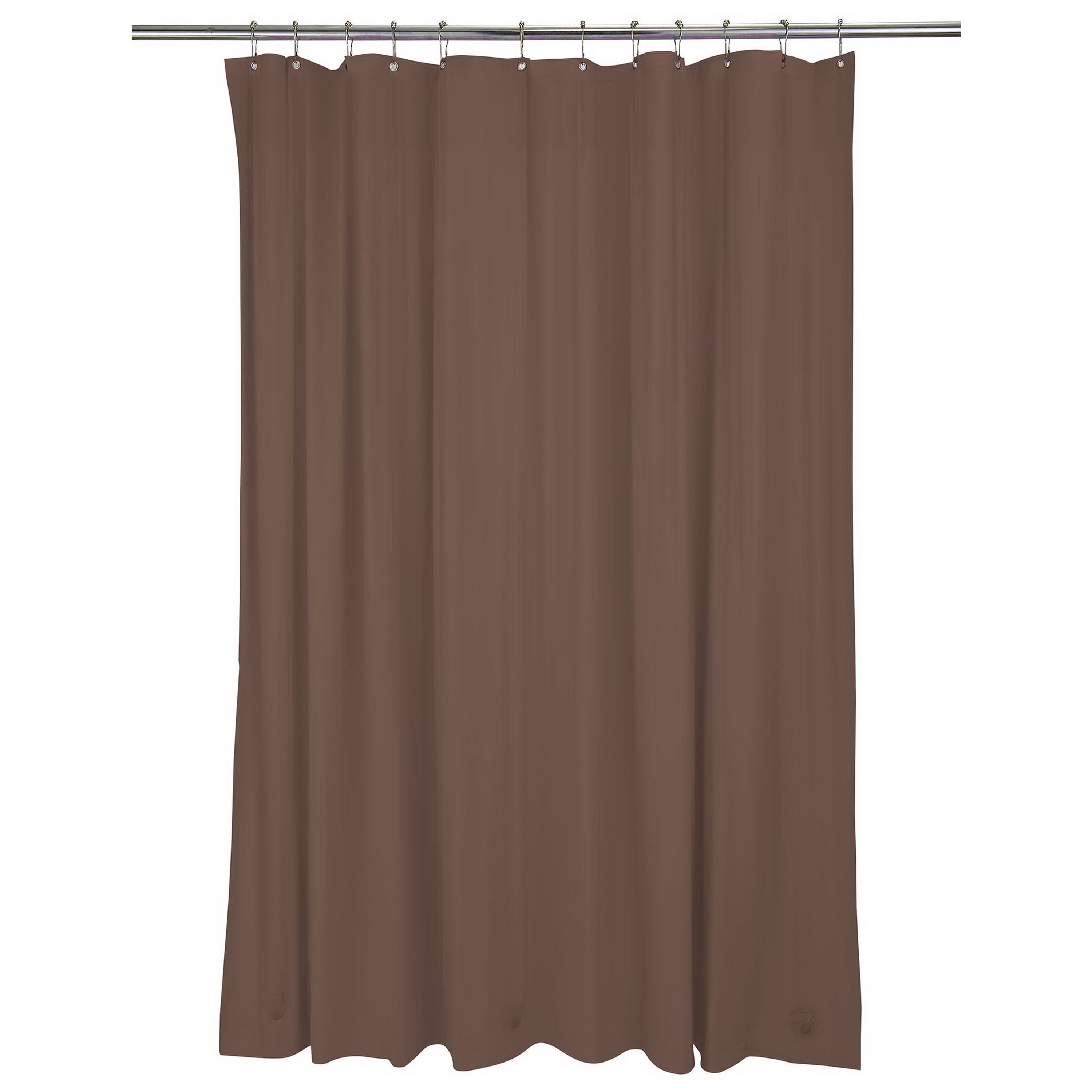 Bath Bliss 2 Pack PVC 70" x 72" Heavy Grommet Bathroom Shower Liner in Chocolate