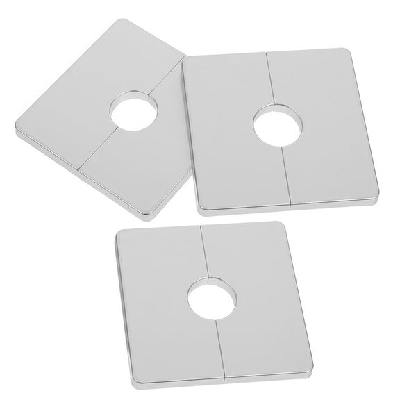 OULII 3Pcs ABS Bathroom Wall Hole Cover Plates for Decorative Water Pipe Coverage