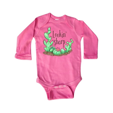 

Inktastic Lookin Sharp Cacti and Succulents Gift Baby Boy or Baby Girl Long Sleeve Bodysuit
