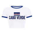 thumbnail image 4 of Women Tshirts Letter Print Short Sleeve Crewneck Cabo Verde Top Women Blouses White XL, 4 of 4