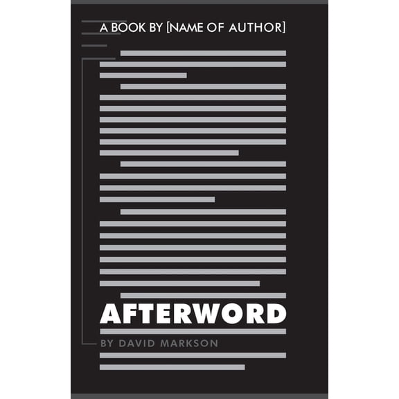 Afterword, (Paperback)