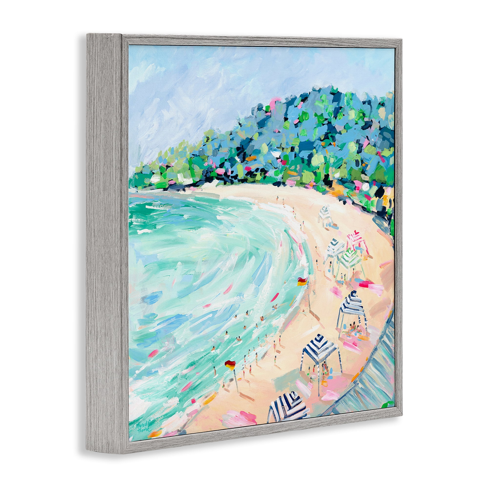 Stupell Industries Good Times Noosa Beach Gray Framed Giclee Art, design by Meredith Howse