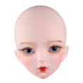 thumbnail image 4 of 1/3 BJD Doll Molde de Cabeza de Vinilo Hecho a Mano con Ojos de Práctica de Reparación Juguetes para Sunnimix BJD Doll Head, 4 of 6