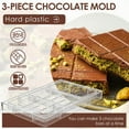thumbnail image 3 of lkoopy Chocolate Bar Marker Mold Easy Demold Polycarbonate Candy Bar Mold Transparent Chocolate DIY Tool for Halloween Birthday Party, 3 of 11