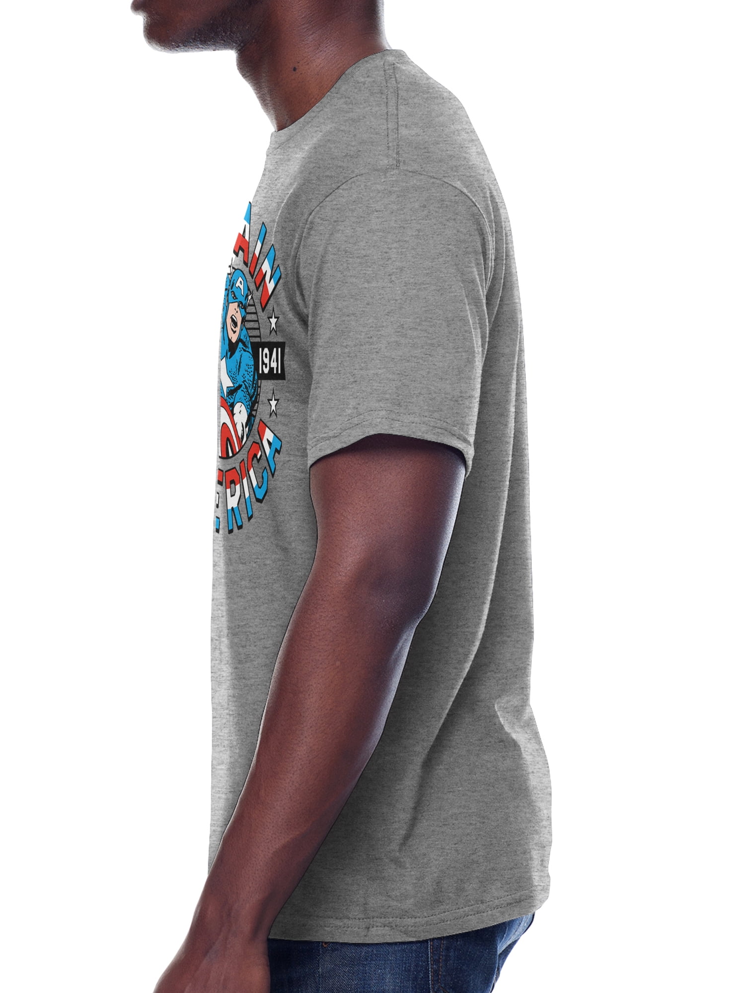 Marvel T-Shirt 'Captain Shield Silver' – Offizielles Herren-Shirt Mit Captain America Design