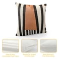 thumbnail image 4 of GOSMITH  Black White Boho Pillow Cover with Leather Modern Couch Pillow Covers Farmhouse Stripe Pillowcase for Couch Bed, Black, 4 of 5