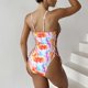 thumbnail image 2 of Gibobby Bañador de una pieza Traje de baño de 1 pieza sexy de verano para mujer Traje de baño estampado con tinte de corbata sexy(Rojo,M), 2 of 4