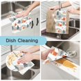 thumbnail image 2 of Yayeee 6 Pack Kitchen Dishcloths for Washing Dishes Soft Absorbent Microfiber Towels, Cartoon Orange Houses, 2 of 9