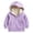 Purple, variant on Ticikt Kids Sherpa Lined Hoodie Jacket, Full‑Zip Thick Warm Winter Coat for Boys Girls 2‑14Y