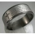 thumbnail image 4 of K-KED 30pcs Etched Lord's Prayer Stainless Steel Ring Men Jesus Religious Jewelry, 4 of 7