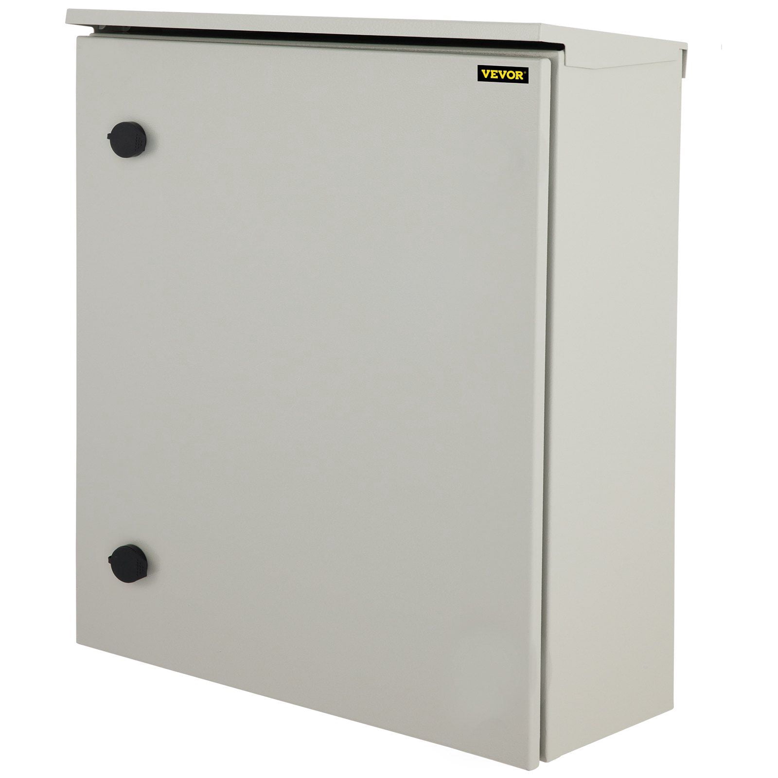 HCY Electrical Enclosure, 24x24x8in, Tested to UL Standards NEMA 4 Outdoor Enclosure, IP65 Waterproof & Dustproof Cold-Rolled Carbon Steel Hinged Junction Box for Outdoor Indoor Use, with Rain Hood