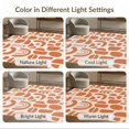 thumbnail image 5 of ODIKA 4'x6' White Orange Mid-Century Geometric Design Washable Area Rug Abstract Shapes with Retro Modern Appeal for Dorm Room, Small Living Stain Resistant Low Profile, Easy Care, 5 of 5