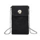 thumbnail image 2 of Bolso de hombro a la moda para mujer bandolera de mano Ehuebsd con cadena elegante negra plateada pequeña para teléfono para compras diarias de viaje, 2 of 9