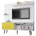 thumbnail image 1 of Manhattan Comfort Liberty 71" Entertainment Center in White and Yellow, 1 of 9