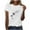 White, variant on BLVB Summer Tops for Women Graphic Tee Short Sleeve Crewneck Print T Shirts Cute Basic Shirts