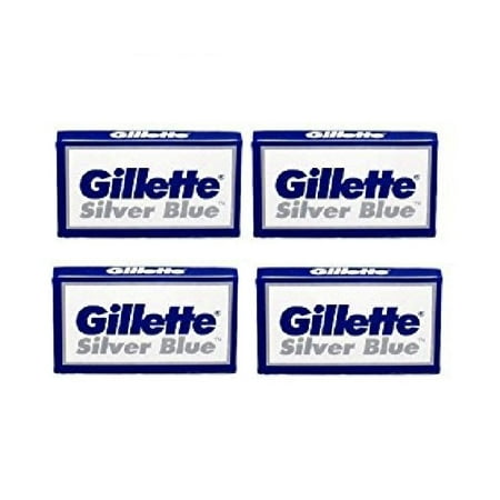 Gillette Silver Blues Double Edge Blades, 5 ct. (Pack of 4) + Schick Slim Twin ST for Sensitive (Best Double Edge Blades For Sensitive Skin)