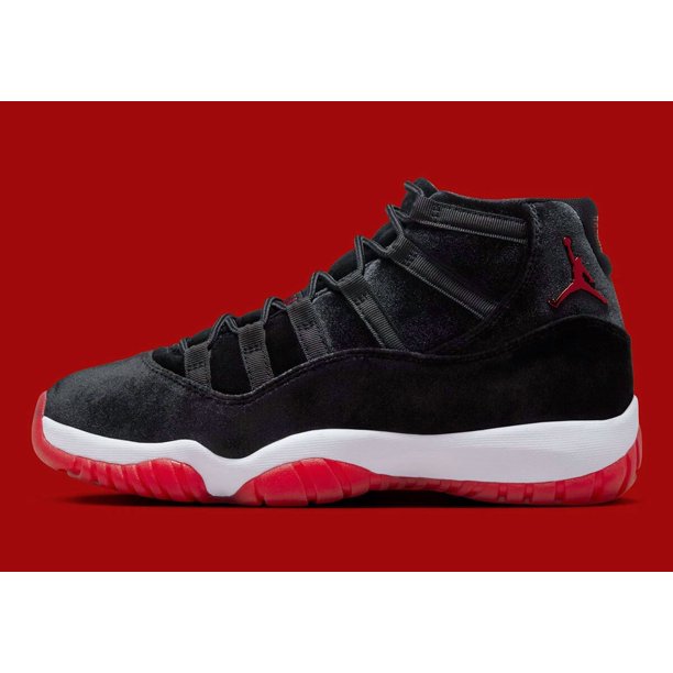 Ni - ke Ni - ke Air Jordan 11 Retro Bred Velvet Black Gym Red DB5457-061 11.5 Women/10 Men