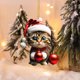 thumbnail image 1 of Christmas Kitty Car Pendant Backpack Pendant Christmas Home Decoration, 1 of 8