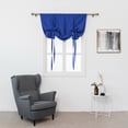 thumbnail image 3 of MAWCLOS Short Blackout Curtain Solid Color Half Window Curtains Rod Pocket Light Blocking Kitchen Valance Ruched Decorative Thermal Insulated Soft Panels Deep blue 39.37 x 55.12", 3 of 5