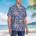 thumbnail image 5 of Goofa Rose Flowers Hawaiian Shirt for Men, Unisex Summer Beach Casual Short Sleeve Button Down Shirts,Aloha Tropical Floral print shirt-X-Large, 5 of 9