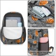 thumbnail image 4 of Basketball and Heart Gray Pattern 17" School Backpacks for Teens,Waterproof Oxford Fabric,S-Shape Padded Straps for School,Travel,Hiking,Camping, 4 of 6