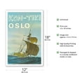 thumbnail image 2 of Thor Heyerdahl’s Kon-Tiki - 1947 Expedition - Oslo Norway - Vintage Travel Poster c.1972 - Master Art Print (Unframed) 12in x 18in, 2 of 4