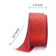 thumbnail image 2 of Cinta decorativa CT CRAFT LLC con purpurina, cable, 6,35 cm x 18,3 m, roja, 2 of 6