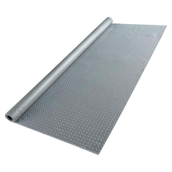 Yescom Garage Floor Mat Roll 19.5x6.5 Ft Anti-slip Diamond Parking Protect Cover Under Car Gym PVC Flooring