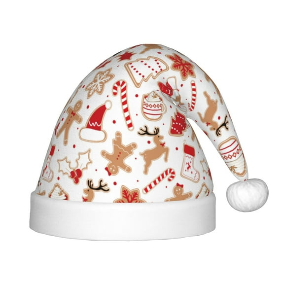 Rateoe Gingerbread Holiday Sweets Santa Hat Confortable Christmas Hat for Christmas Party Favors Fit for Kids