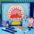 thumbnail image 3 of 1 Juego de juguetes de dentista para niños, papel de simulación para jugar, cepillado educativo temprano para bebés, cepillado de dientes para protección, regalo de madera para niños, 3 of 5