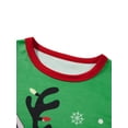 thumbnail image 6 of Family Matching Christmas Pajamas Cartoon Elk Snowflake Print Long-Sleeved Tops Elastic Waist Pant, 6 of 8