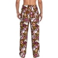 thumbnail image 7 of Salouo Flower Bunny Print Pajama Pants for Men, Lounge Pants Elastic Waistband Casual Men's sleepwear Loungewear Sleep Pajama Pant -Large, 7 of 7