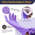 thumbnail image 6 of FMP Brands 6 Pairs Purple Small（S） Rubber Gloves for Dishwashing，Reusable、Waterproof、Non-Slip Kitchen Gloves（Small）, 6 of 6