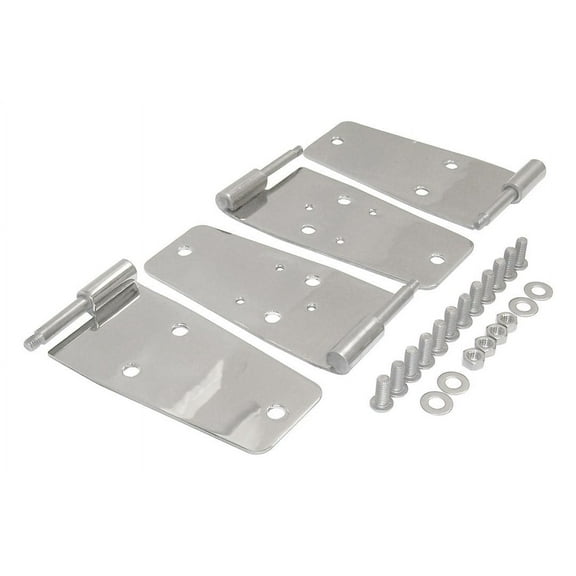 Rugged Ridge 11113.01 Door Hinge Kit, Stainless Steel; 76-93 Jeep CJ/Wrangler YJ