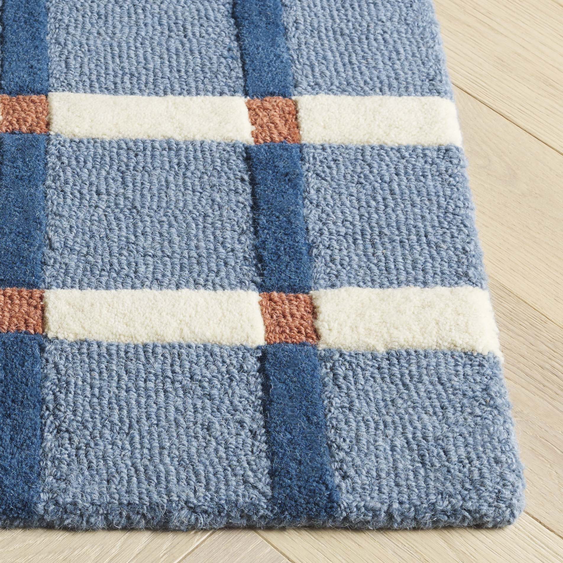Safavieh Genre Tara Geometric Striped Area Rug, Blue/Ivory, 8' x 10'