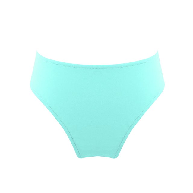 Hansber Kids Girls Swim Bottom Trunks Swimwear Swimming Briefs UPF50+ Rash Guard Bikini Bottoms Light Blue Green 14