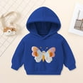 thumbnail image 2 of UAYOTSE Boys and Girls Hooded Sweatshirts Small and Medium Sized Childrens Fleece Pullover Casual Jackets and Tops(18-24 Months,P150-Blue), 2 of 7