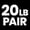 p) 20lb (Pair), variant on Synergee Rubber Encased Hex Dumbbells with Chrome Handle. All Purpose Weights for Strength & Conditioning Training. Available Size From 2.5 lbs to 50 lbs.